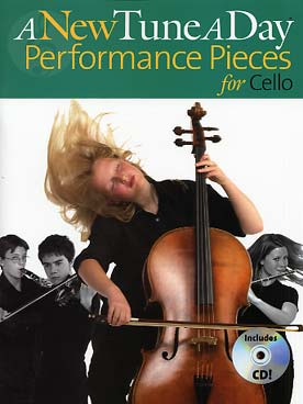Illustration de A NEW TUNE A DAY PERFORMANCE PIECES for cello avec CD