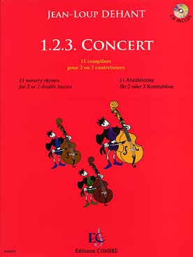 Illustration de 1, 2, 3 concert (11 comptines pour 2 ou 3 contrebasses)