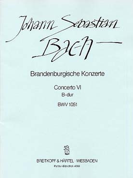 Illustration de Concerto Brandebourgeois N° 6 BWV 1051 en si b M - Conducteur