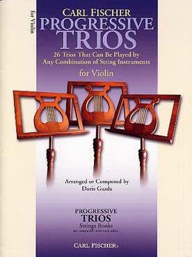 Illustration de PROGRESSIVE TRIOS, 25 trios : airs classiques et traditionnels, arr. Gazda (conducteur seul)