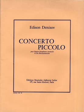 Illustration de Concerto piccolo pour 4 saxophones et 6 percussions - conducteur