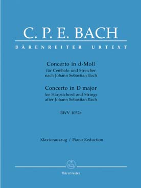 Illustration de Concerto BWV 1052a en ré m d'après une version de J. S. Bach - éd. Bärenreiter (tr. Breig)