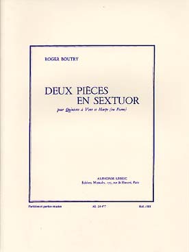 Illustration de Deux pièces en sextuor pour quintette à vent et harpe (ou piano)