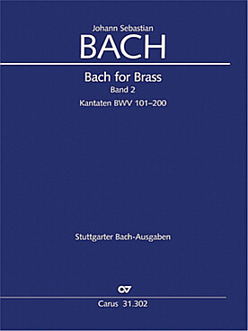 Illustration de Bach for brass : ensemble des parties de vents des œuvres de Bach - Vol. 2 : cantates II