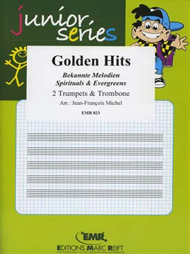 Illustration de TRIO ALBUM "Junior series" : Golden hits pour 2 trompettes et trombone clé de fa conducteur seul