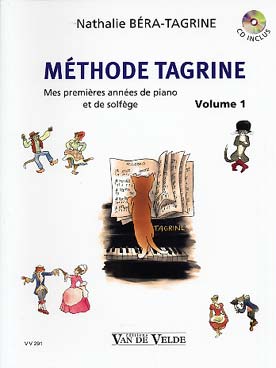 Illustration de Méthode Tagrine : mes premières années de piano et de solfège, avec accès audio - Vol. 1