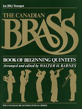 Illustration de CANADIAN BRASS BOOK OF BEGINNING QUINTET niveau très facile - partie trompette 1