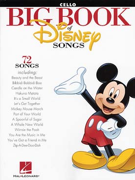 Illustration de BIG BOOK OF DISNEY SONGS : 72 airs extraits des dessins animés