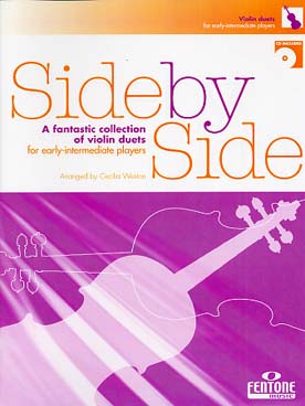 Illustration de SIDE BY SIDE : 19 duos classiques ou traditionnels, arr. Weston avec CD play-along