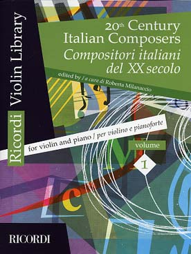Illustration de 20TH CENTURY ITALIAN COMPOSERS Maîtres italiens du 20e siècle - Vol. 1 : Monti, Simonetti, Pizzetti...