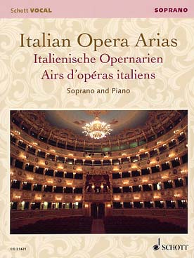Illustration de AIRS D'OPERAS ITALIENS - soprano et piano : Pergolèse, Mozart, Donizetti, Bellini, Verdi, Catalani, Leoncavallo et Puccini