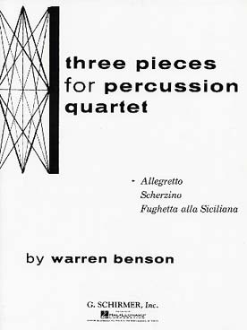 Illustration de Three pieces for percussion quartet - Allegretto