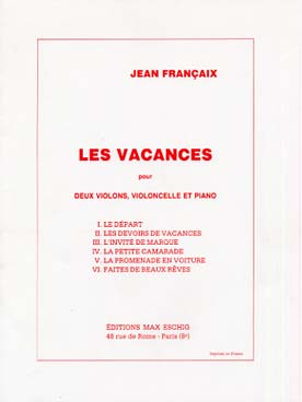 Illustration de Les Vacances pour 2 violons, violoncelle et piano
