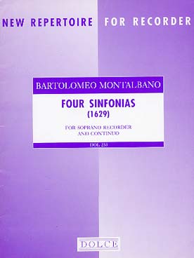 Illustration de 4 Sinfonias pour flûte à bec soprano et basse continue