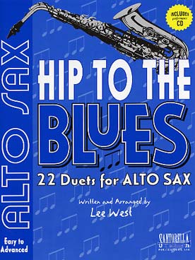 Illustration de HIP TO THE BLUES : 22 jazz duets - Vol. 1 avec CD play-along