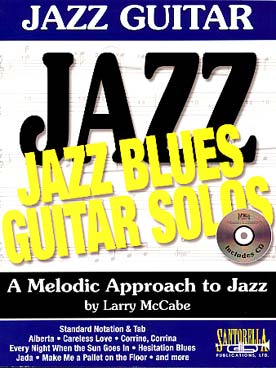 Illustration de Jazz blues guitar solos : a melodic approach to jazz avec CD play-along