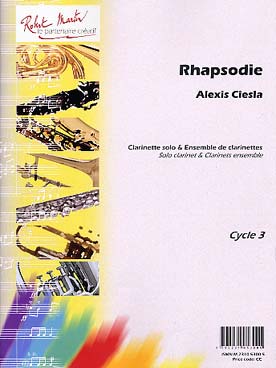 Illustration de Rhapsodie pour clarinette solo et ensemble de clarinettes