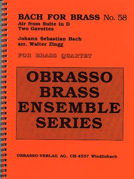 Illustration de Bach for brass (tr. Zingg) pour 2 trompettes, cor et trombone