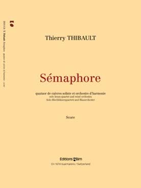 Illustration de Sémaphore pour quatuor de cuivres soliste et orchestre d'harmonie - Conducteur grand format