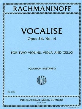 Illustration de Vocalise op 34 N° 14 (tr. Bastable)