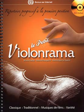 Illustration de VIOLONRAMA, par Garlej/Gonzales/Le Guern Répertoire classique, jazz, musique de film et variétés, avec CD d'écoute - Le Petit Violonrama