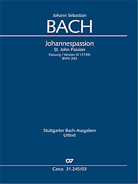 Illustration de Passion selon St Jean BWV 245 SATB avec accompagnement piano