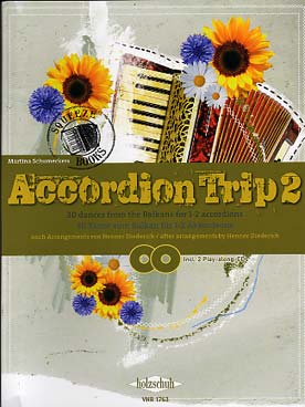 Illustration de ACCORDION TRIP avec 2 CD : 30 danses des Balkans pour 1 ou 2 accordéons - Vol. 2