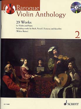 Illustration de BAROQUE VIOLIN ANTHOLOGY - Vol. 2 : 29 pièces de Bach, Purcell, Fontana, Petzold, Vivaldi, Haendel... avec CD d'écoute