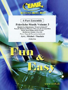 Illustration de FUN & EASY 4-Part Ensemble Feierliche Musik (avec piano/orgue et percussion en option) - Vol. 3
