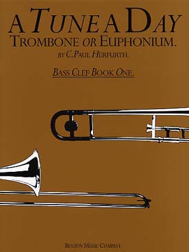 Illustration de A TUNE A DAY pour trombone ou euphonium (clé de fa) - Vol. 1