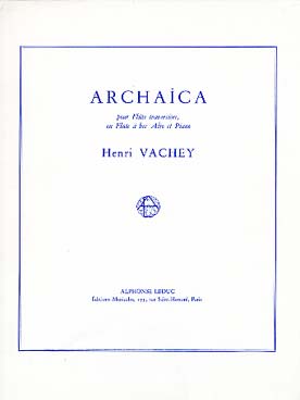 Illustration de Archaïca pour flûte (ou flûte à bec alto) et piano