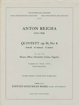 Illustration de Quintette op. 88/4 en ré m