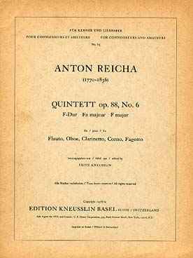Illustration de Quintette op. 88/6 en fa M