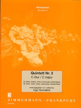 Illustration de Quintette N° 3 en do M pour flûte, violon, alto, violoncelle et contrebasse