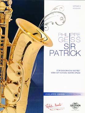 Illustration de Sir Patrick pour 7 saxophones et percussion