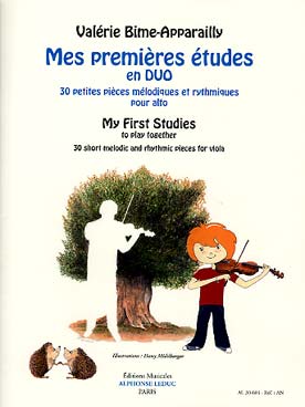 Illustration de Mes Premières études en duo : 30 petites pièces mélodiques et rythmiques pour alto et piano