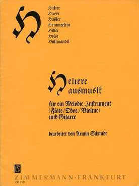 Illustration de ABC REIHE "H" : Heitere Hausmusik pour instrument mélodique et guitare