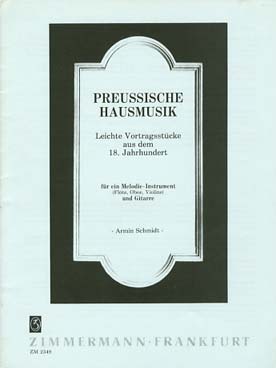 Illustration de PREUßISCHE HAUSMUSIK pour un instrument mélodique et guitare