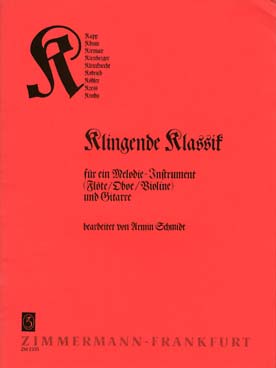 Illustration de ABC REIHE "K" : Klingende Klassik pour instrument mélodique et guitare