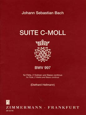 Illustration de Suite BWV 997 pour flûte, 2 violons et basse continue
