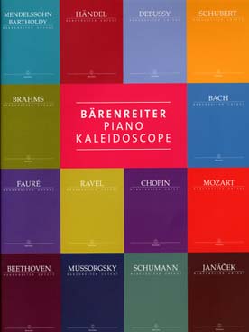 Illustration de BÄRENREITER PIANO KALEIDOSCOPE : choix de morceaux du 18 au 20e siècle, de 15 compositeurs, de styles variés et difficultés très différentes