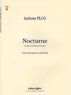 Illustration de Nocturne pour tuba et orchestre à cordes réduction piano