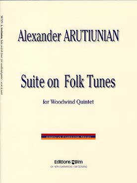 Illustration de Suite on folk tunes pour flûte, cor, hautbois, clarinette et basson