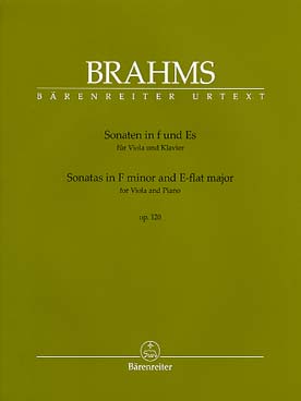 Illustration de Sonates op. 120/1-2 pour clarinette transcription alto et piano