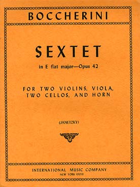 Illustration de Septuor op. 42 en mi b M pour 2 violons, alto, 2 violoncelles et cor - Parties