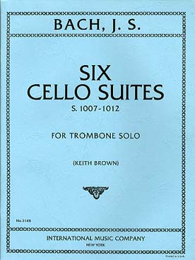 Illustration de 6 Suites pour violoncelle transcrites pour trombone par Brown