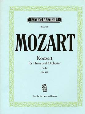 Illustration de Concerto N° 4 K 495 en mi b M, réd. piano - éd. Breitkopf (tr. Weber/Damm)