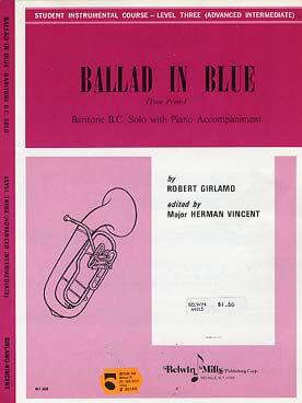Illustration de Ballad in blue pour baryton clé de sol et piano (niveau interm/avancé)