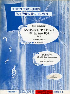 Illustration de Concertino op. 7/1 en si b M (1er mvt) pour baryton et piano