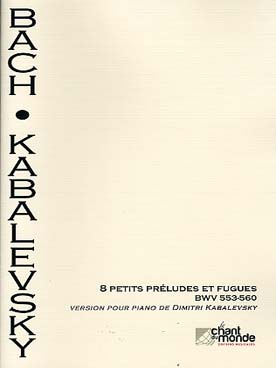 Illustration de 8 Petits préludes et fugues BWV 553-560 pour orgue, tr. Kabalevski pour piano
